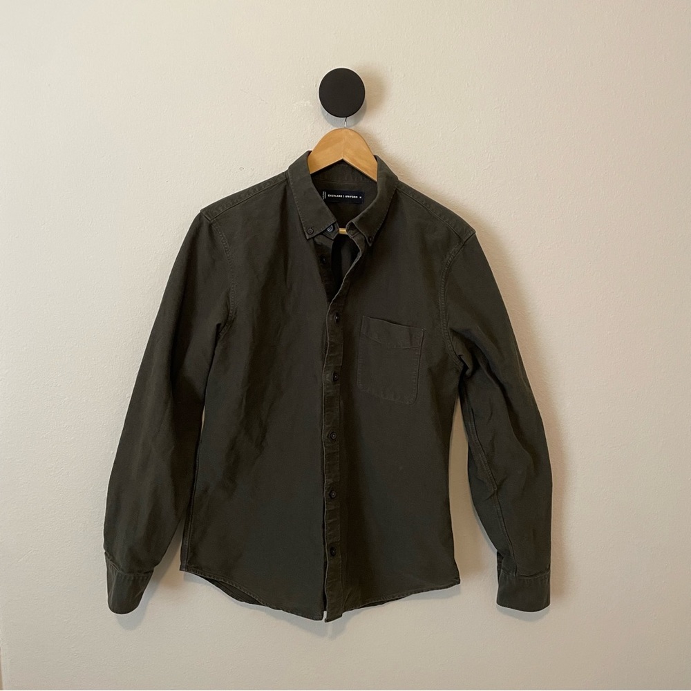 Everlane Men's Olive Green Shirt